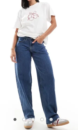 Hollister Low-Rise Taper Baggy Denim Jeans thumbnail 1