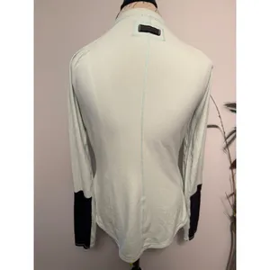 Lululemon Athletic Long Sleeve Raglan Top Mint Green Black Sleeve‎ Contrast 6 thumbnail 3