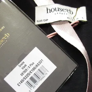 NWT House Of CB Grazia in Black Disco Satin Corset Fitted Mini Dress S Plus Cup thumbnail 11