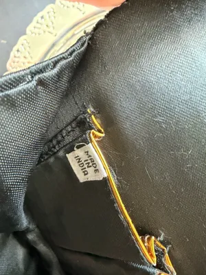 Vintage Bullion Bag Velvet Evening Wear Handbag Coin Purse Gold Trim Embroidery thumbnail 5