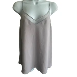 Aritzia Babaton Galen Camisole Women's XS Sheer Mesh Trim Overlay V Neck Panel thumbnail 2