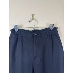 Zara Women’s Black Paperbag Waist High Rise Elastic Waist Tapered Pants Size M thumbnail 5