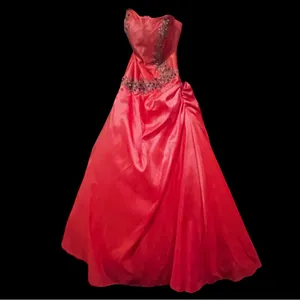 Riva Designs Strapless Beaded Coral Prom Gown NWT Size 6 thumbnail 6