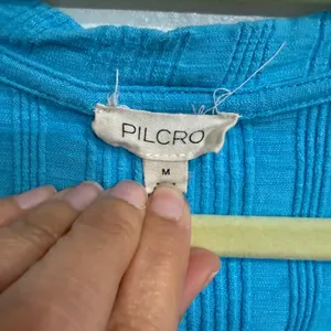 Pilcro Turquoise Blue Ribbed Scoop Neck Tank Top Sz M thumbnail 5