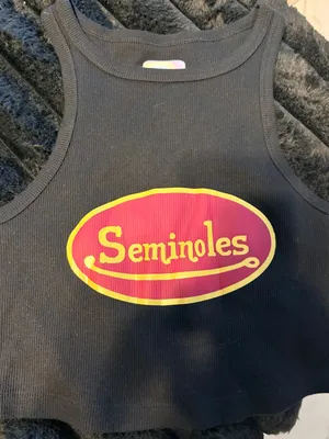 Black Tank Top with Seminoles Graphic Size XS thumbnail 1