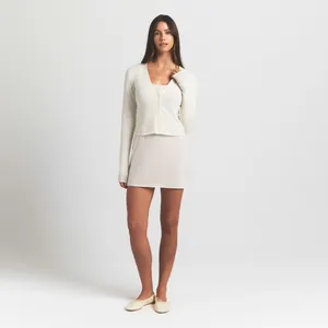 NWT Skims Featherweight Cashmere Cardigan Small Egret Authentic thumbnail 3