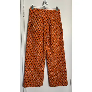 Sarah Gordon x Maeve The Colette Wide-Leg Crop Pants Orange Bee Print Size 4 thumbnail 4