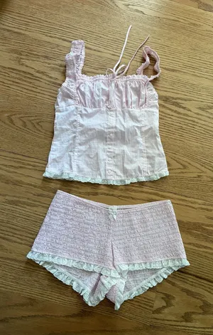 Frankies bikinis pink gingham outfit thumbnail 1