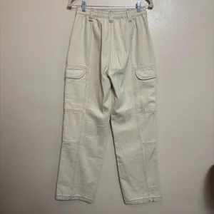 PacSun Women's‎ Elastic Waist Cargo Pants Utility Pockets Beige Size Small thumbnail 5
