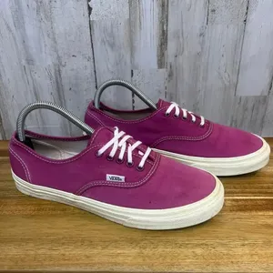 Vans Authentic Purple Canvas Low Top Lace-Up Sneakers - Men's 7.5 / Women's 9‎ thumbnail 3