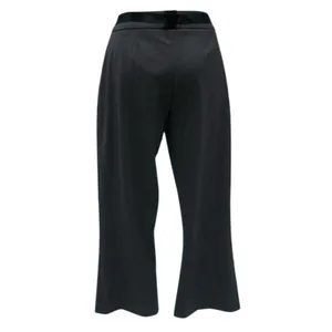 Cache Black Lace Satin Self Belt Gray Bi Stretch Crop Pant New $118 NWT Size 10 thumbnail 8