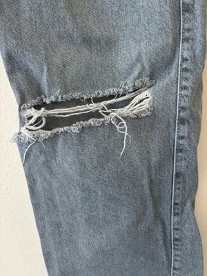Zara light blue and grey denim jeans women’s size 2 thumbnail 3