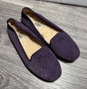 UGG Purple Suede Shearling Lined Australia Alloway‎ Slipper 6.5 thumbnail 1