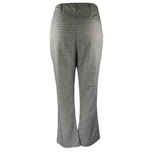 Abercrombie & Fitch Multicolor Plaid Mid Rise Flared Bootcut Trousers Pants Sz S thumbnail 3