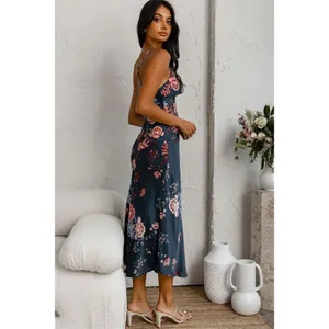 ✨SELFIE LESLIE DOWNTOWN CAMI STRAP FRONT SPLIT MIDI SZ MEDIUM DRESS✨ thumbnail 2
