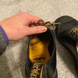Dr Martens x Bodega 1461 Black Leather‎ Shoes Hidden In Plain Sight Womens 7 USL thumbnail 3