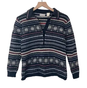 Vintage 90's Esprit Fair Isle Wool Cotton Nordic Indie Grandmacore Sweater Small thumbnail 1