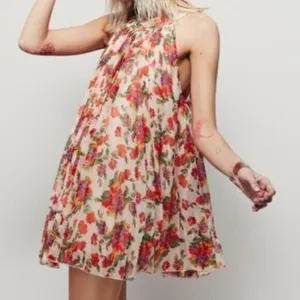 Free People Pleated Floral Dress thumbnail 4