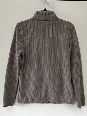Avalanche Hawthorn Cabled Fleece Jacket NEW Gray Small thumbnail 10