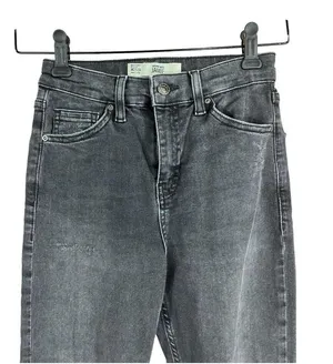 TOPSHOP MOTO Jamie Black Distressed Skinny Jeans Womens Size W24 24” Waist L30 thumbnail 2