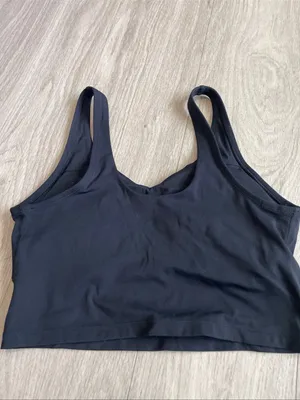 Black Seamless V-Neck Comfort Bra athletic thumbnail 2