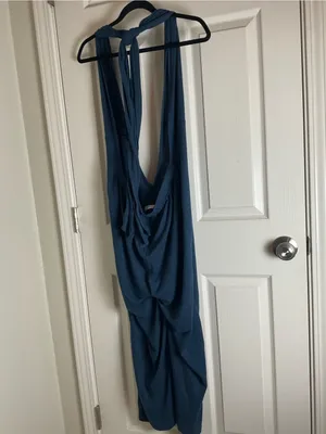 Free People Beach "Show Your Colors" Linen Blend Halter Jumpsuit M thumbnail 7