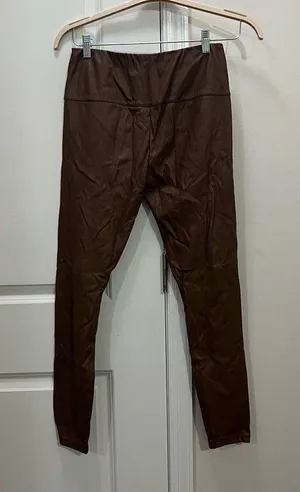 Paper Crown Tan Vegan Leather Leggings Size Small $218 thumbnail 4