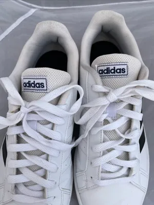 adidas Grand Court White and Black Classic Low Top Sneakers - Size 8.5 thumbnail 10