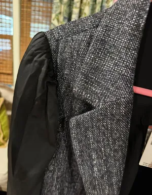 Maeve Anthropologie Black and Gray Women's Jacket Blazer size 10 thumbnail 4