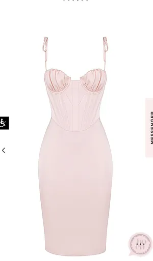 House Of CB Alma Midi Pink Corset Dress thumbnail 6