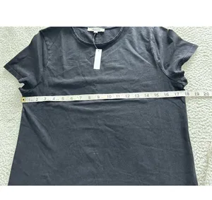 Madewell Slim Shrunken Tee Lightweight Cotton Black Size L NU848 thumbnail 3