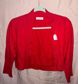 Calvin Klein Red Cropped Sweater thumbnail 1