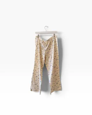 Lauren Ralph Lauren Floral Blue Yellow Embroidered logo pajama Set Sz M thumbnail 8