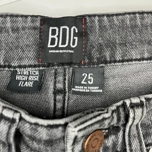 BDG Urban Outfitters Stretch High Rise Flare Jeans Black Size 25 Streetwear Chic thumbnail 4
