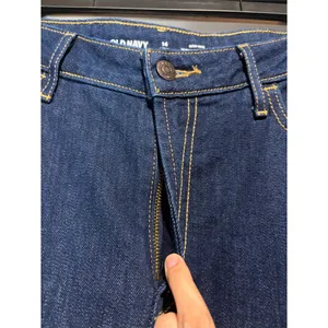 Old Navy High Rise Wow Wide Leg Jeans Dark Wash Raw Hem Size 14 LONG thumbnail 4