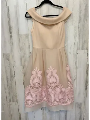 Caramel Fashion Women's US 12 (EU 44) Off-Shoulder Mesh Cocktail Dress thumbnail 2