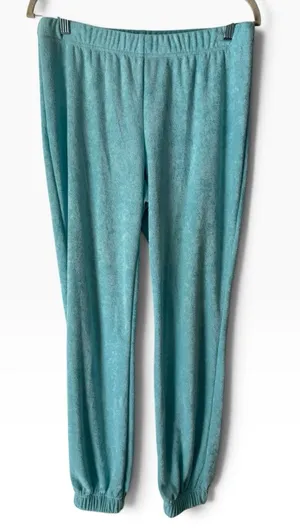 Juicy Couture Light Blue Terry Jogger Sweatpants Size Small Rhinestone Logo thumbnail 1
