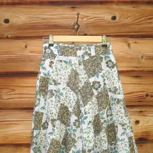 Blue Cream Patchwork Maxi Skirt thumbnail 6