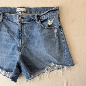 Abercrombie & Fitch The 4" Mom Short 34/18 Blue Curve Love Distressed Denim thumbnail 7