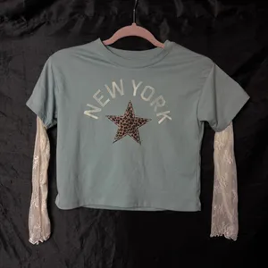 Y2K Baby Tee Blue Size XS thumbnail 2