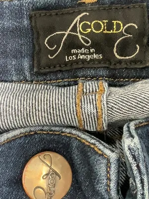 Agolde Women's Dark Blue Bootcut Jeans Size 29 thumbnail 3