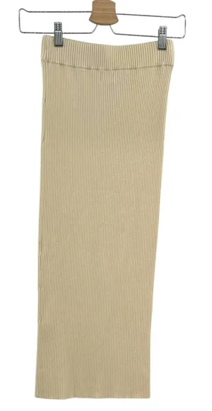 Camila Coelho Dahlia Skirt Midi Sweater Knit Stretch‎ Ivory Cream Size Small thumbnail 1