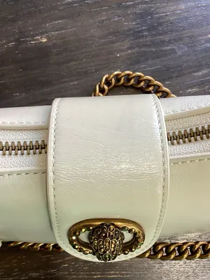 Kurt Geiger London Small Chelsea Chain Strap Beige Leather Crossbody Bag thumbnail 11