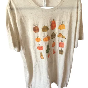 Canvas Bella+Canvas T-shirt XL Cream with Pumpkins thumbnail 2