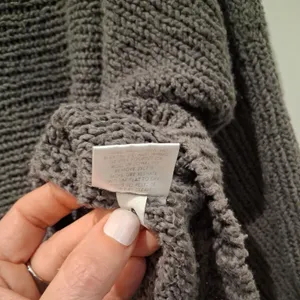Eileen Fisher Knit Sweater Gray Pullover Chunky 100% Organic Cotton women size S thumbnail 8