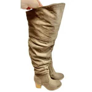 Journee Collection Over The Knee Boots Size 6 Vegan Leather Block Heel Round Toe thumbnail 3