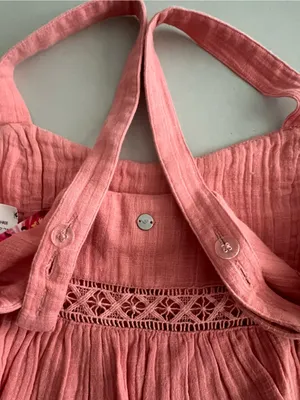 Roxy Textured crochet detailed Peplum Camisole Small thumbnail 3