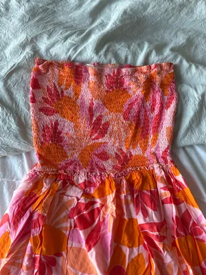 Strapless Maxi Dress Size Large Orange thumbnail 7