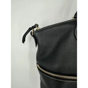 Dooney & Bourke Satchel‎ Bag Purse Black Leather Pebbled Zip Pocket Classic Tote thumbnail 13