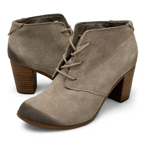 Toms Tan Lunata Suede Lace-Up Heeled Booties Size 7 thumbnail 14